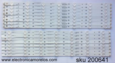 KIT DE LED´S PARA TV (16 PIEZAS) / PANASONIC 75.P3A02G 001 / IC-BHWBR55D399R / IC-BHWBR55D399L / PANEL PAV5534 / LSC550HQ08-P01 / MODELO TC-55AS680U 